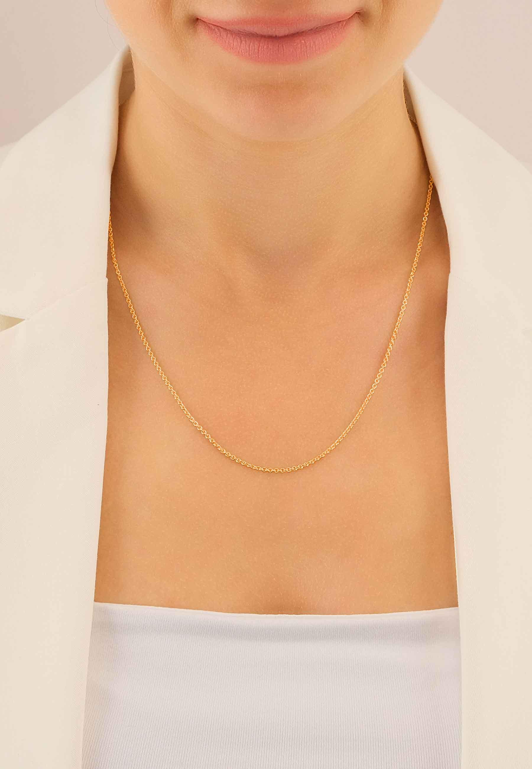 MUAU Schmuck  Collier Rundanker Rotgold 750, 1.7mm, 60cm 