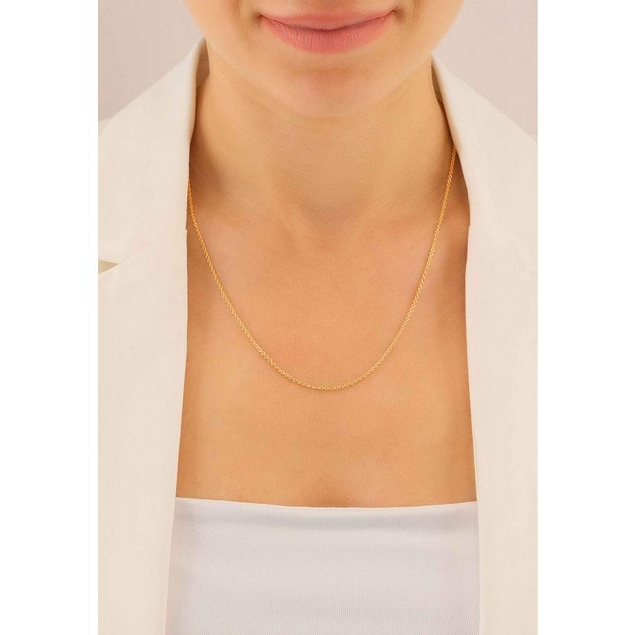 MUAU Schmuck  Collier rond d'forçat en or rose 750, 1,7mm, 60cm 