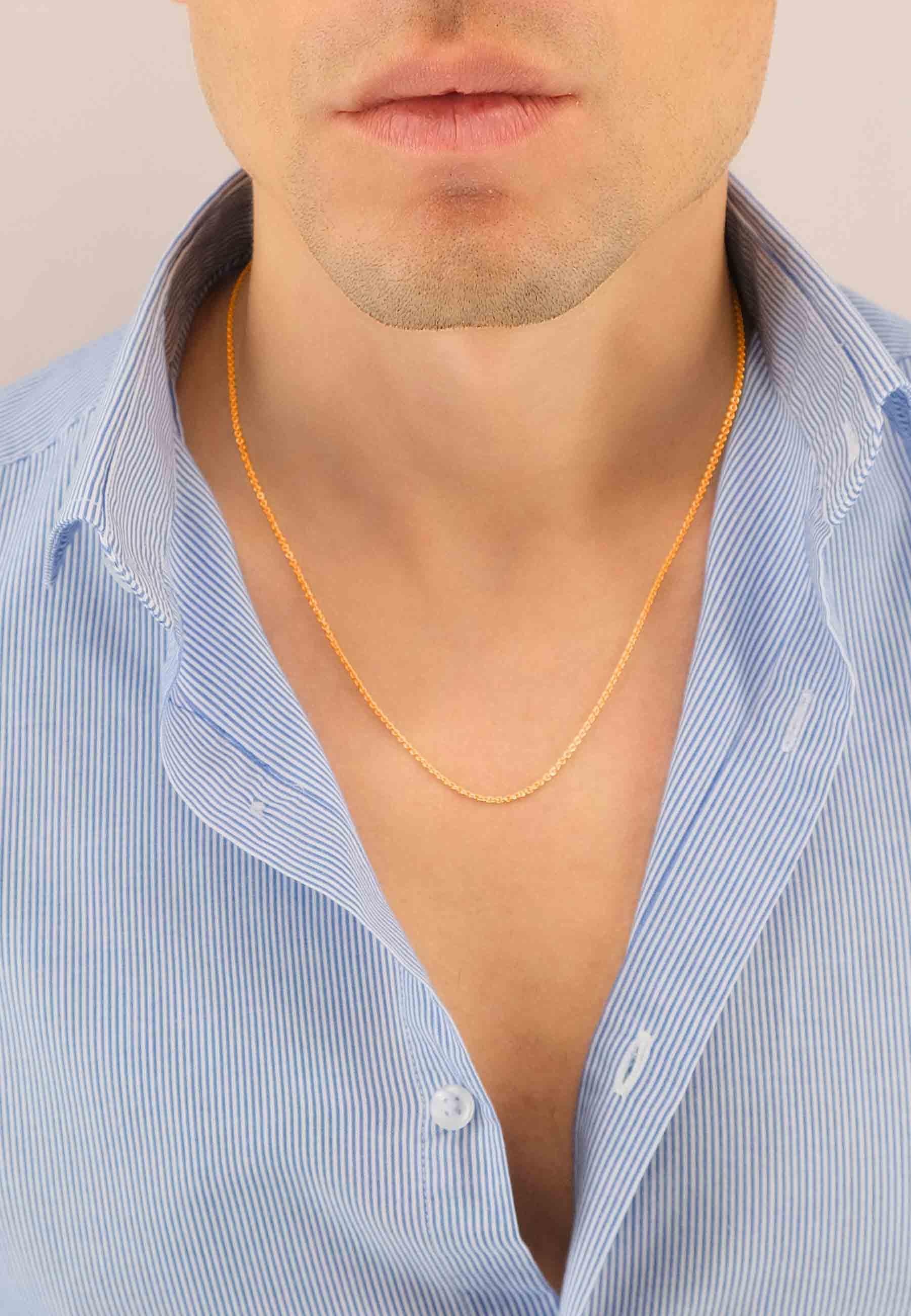 MUAU Schmuck  Collier Rundanker Rotgold 750, 1.7mm, 60cm 