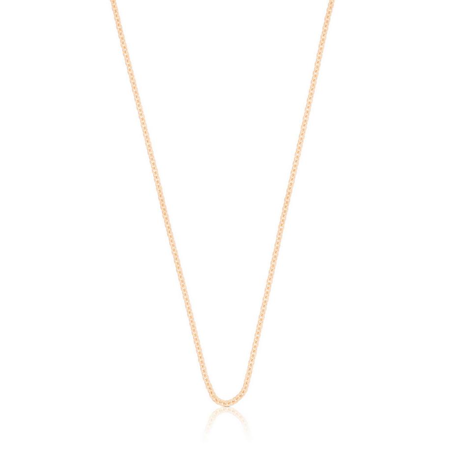 MUAU Schmuck  Collier rond d'forçat en or rose 750, 1,7mm, 60cm 