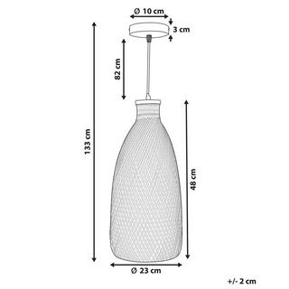 Beliani Hängeleuchte aus Bambusholz Boho LWELA  