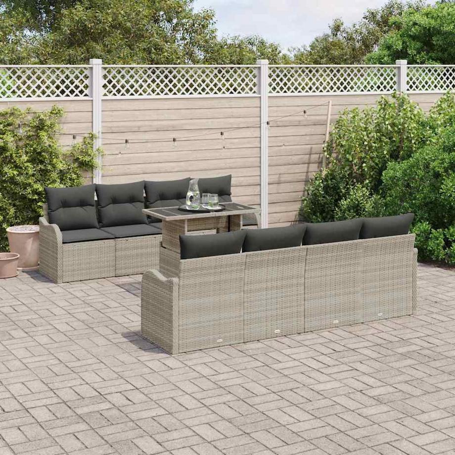 VidaXL Mobilier de jardin poly rattan  
