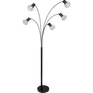 Lampadaire Priska métal noir mat 5xE27