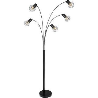 mutoni Lampada da terra Priska metallo nero opaco 5xE27  