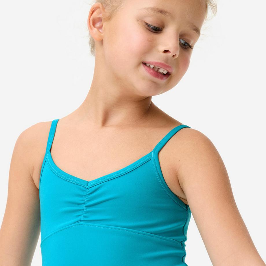 DOMYOS  Ballett-Trikot für Mädchen, Türkis 