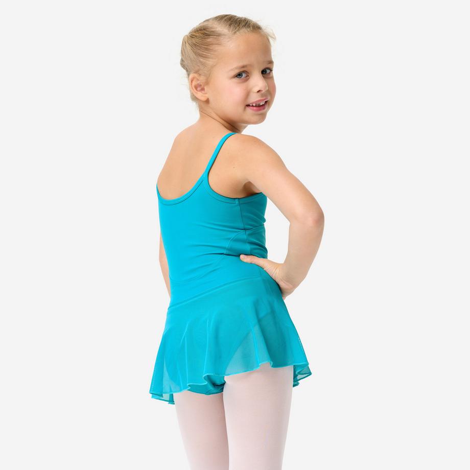 DOMYOS  Ballett-Trikot für Mädchen, Türkis 