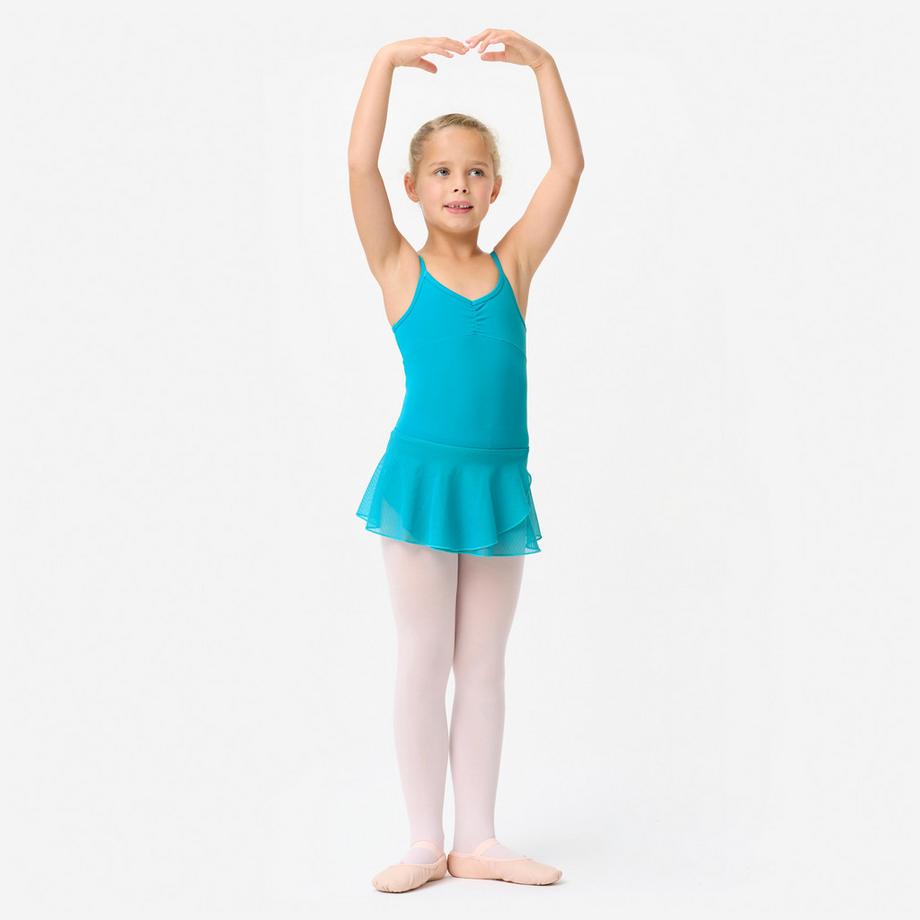 DOMYOS  Ballett-Trikot für Mädchen, Türkis 