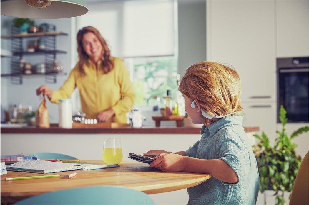 PHILIPS  TAK4607GY Boneconduct-Kopfhörer Kinderkopfhörer, Grau, bis 5h Akku 
