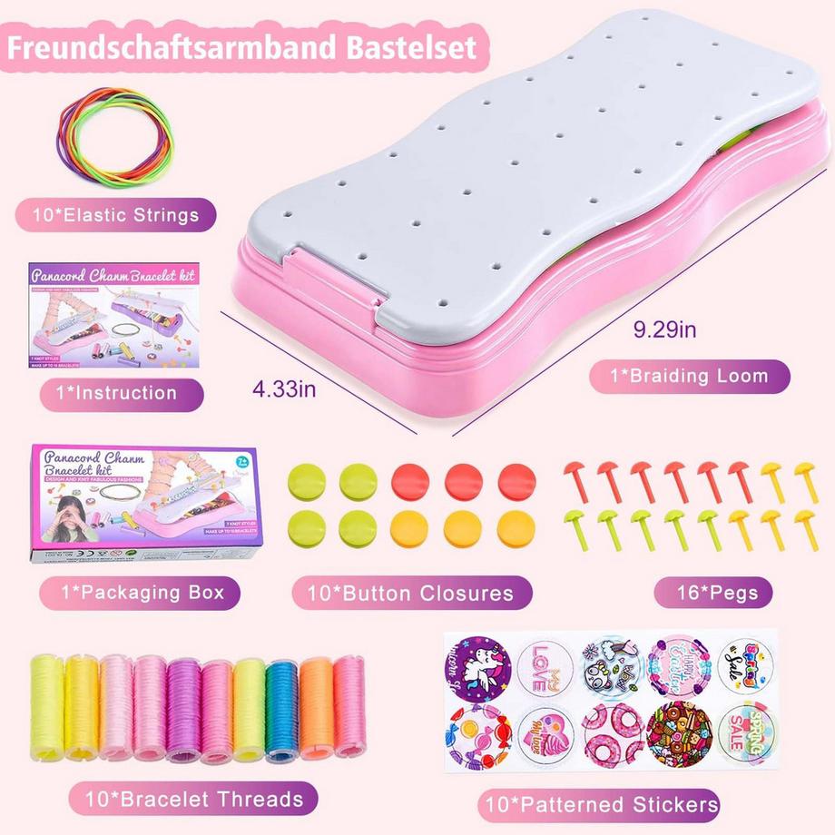 Activity-board  Freundschaftsarmbänder, Machen Sie Ihre eigenen Armbänder, Bastelsets für Kinder. 