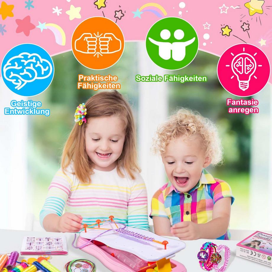 Activity-board  Freundschaftsarmbänder, Machen Sie Ihre eigenen Armbänder, Bastelsets für Kinder. 