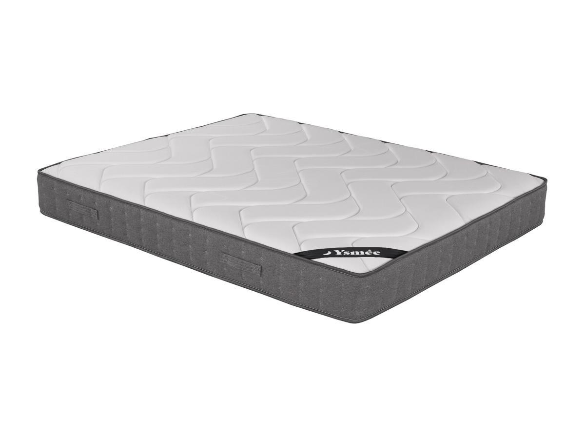 Ysmée Ensemble 160 x 200 cm sommier coffre blanc + matelas ressorts ensachés 5 zones accueil mémoire de forme ép.23cm - BABYLONE de YSMÉE  