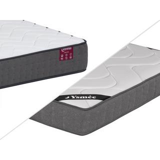 Ysmée Ensemble 160 x 200 cm sommier coffre blanc + matelas ressorts ensachés 5 zones accueil mémoire de forme ép.23cm - BABYLONE de YSMÉE  