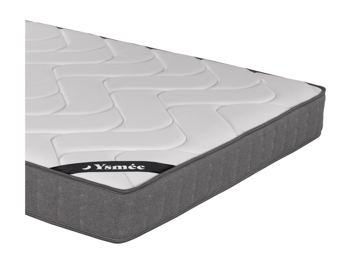 Ysmée Ensemble 160 x 200 cm sommier coffre blanc + matelas ressorts ensachés 5 zones accueil mémoire de forme ép.23cm - BABYLONE de YSMÉE  