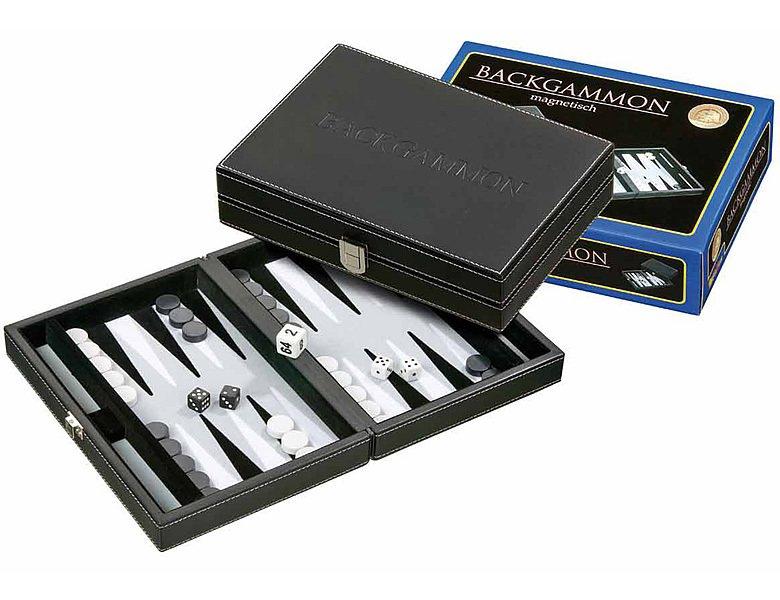 Philos  Spiele Backgammon Tinos magnetisch, Kunstleder 