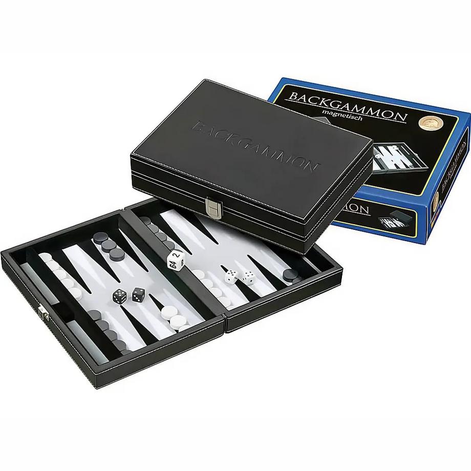 Philos  Spiele Backgammon Tinos magnetisch, Kunstleder 