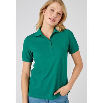 Kurzärmeliges Poloshirt, Steppmasche.