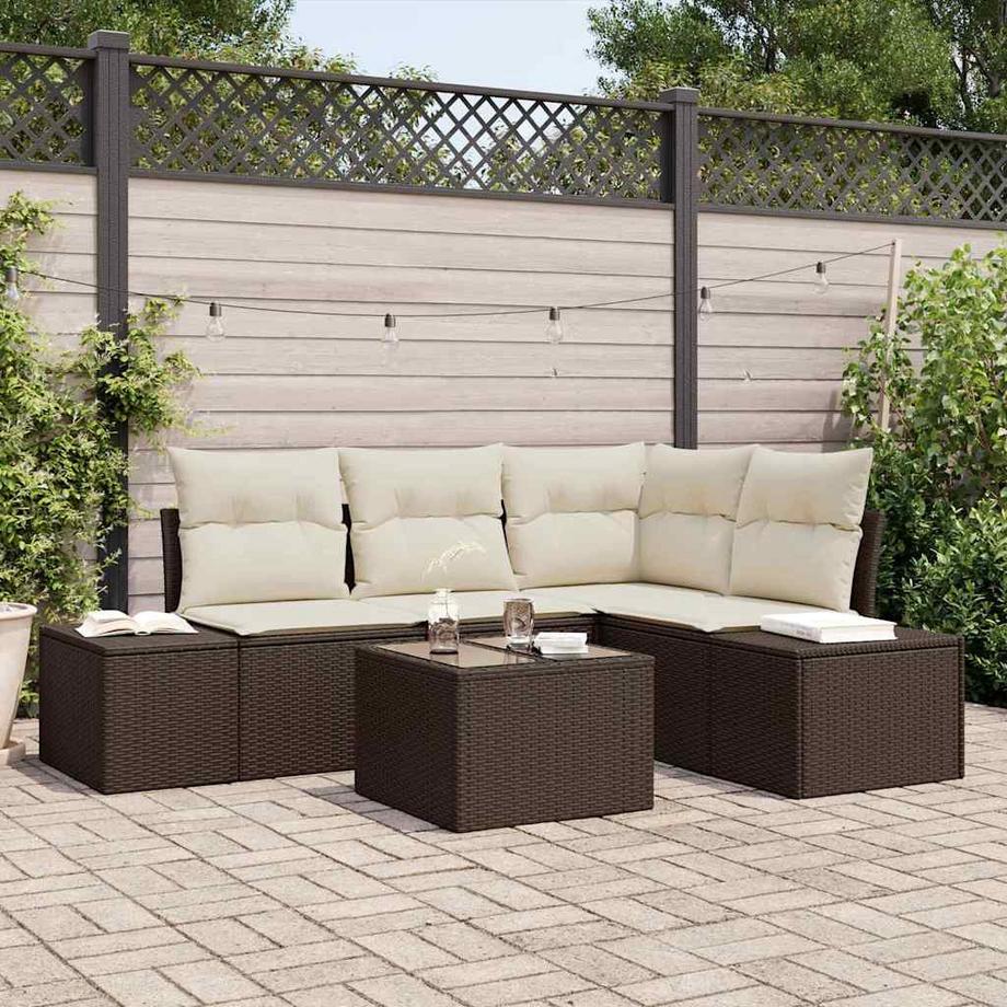 VidaXL Ensemble de canapé de jardin poly rattan  