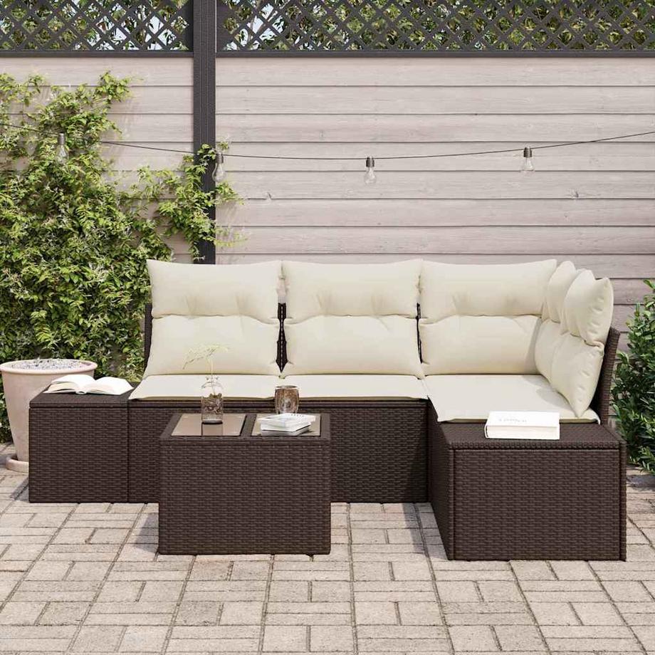 VidaXL Ensemble de canapé de jardin poly rattan  