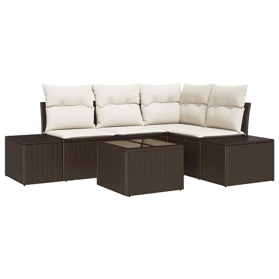 Ensemble de canapé de jardin poly rattan