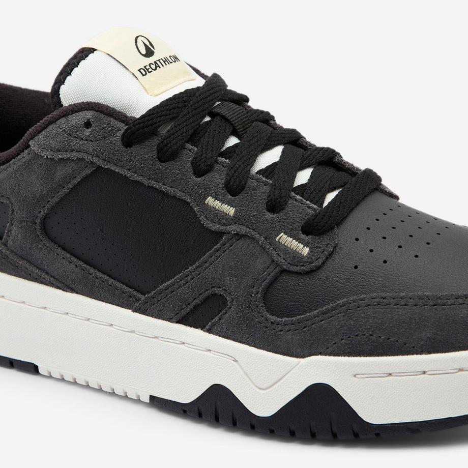 DECATHLON Scarpe Basse Stringate in Pelle Turnschuhe aus Leder und Wildleder  CJ80 gelb 