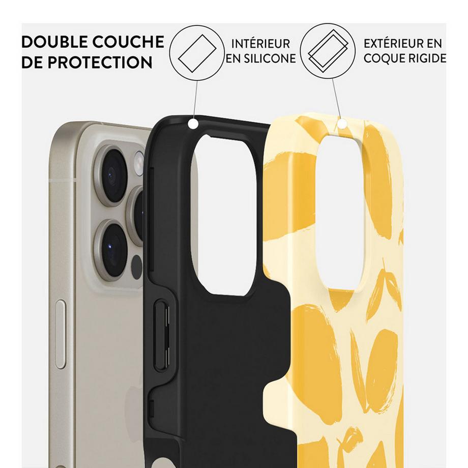 Burga  Custodia per iPhone 16 Pro MagSafe Tough Antiurto Modello Lemon Tart 
