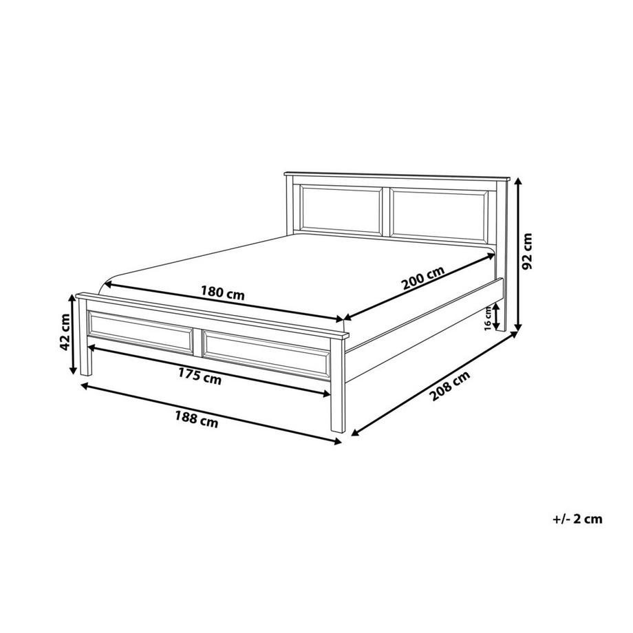 Beliani Lit à lattes en Bois de pin Moderne OLIVET  