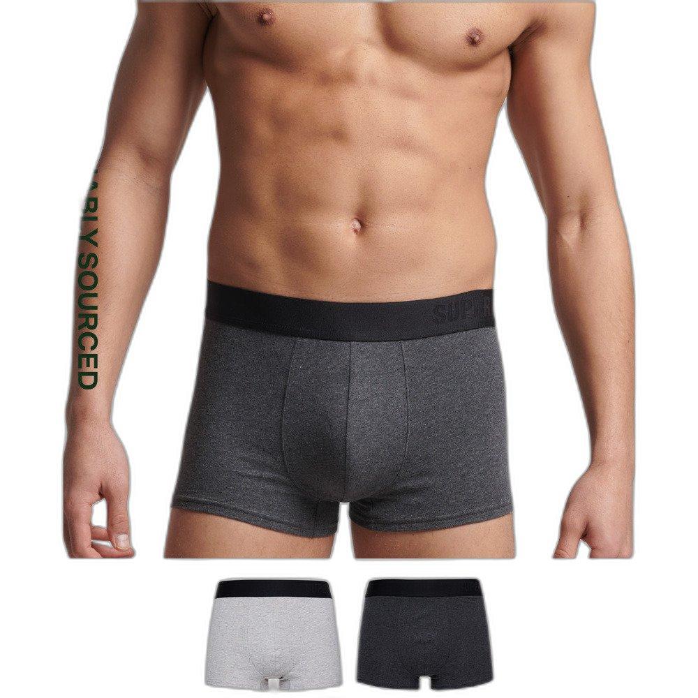 Superdry  boxer in cotone biologico uperdry offet (x2) 