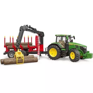 John Deere 7R 350 mit Rückeanhänger