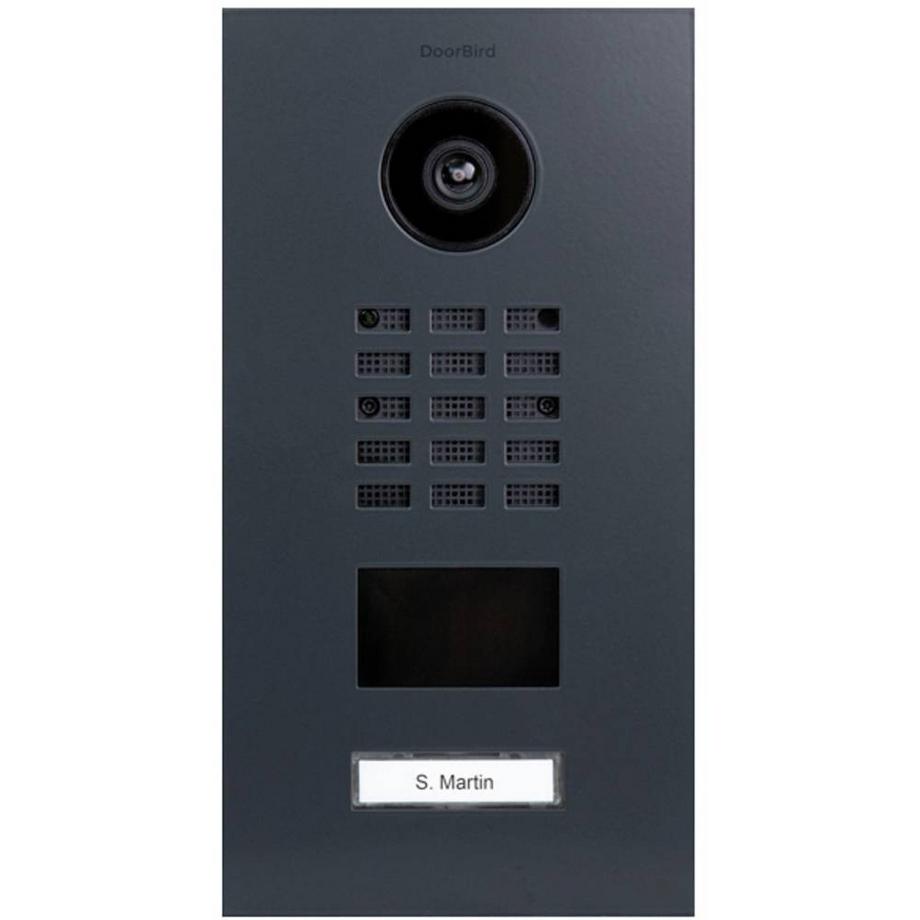 Doorbird  IP Video Türstation D2101V, V2A, pulverbeschichtet, seidenmatt, RAL 7016 