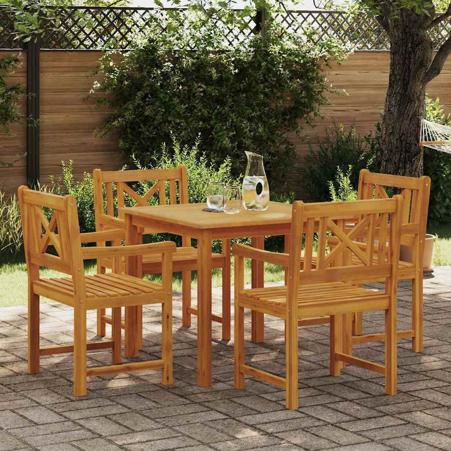 VidaXL Ensemble de salle à manger pour jardin bois d'acacia massif  