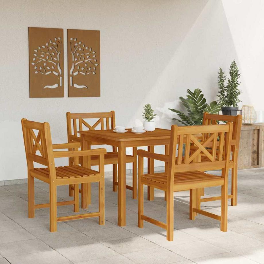 VidaXL Ensemble de salle à manger pour jardin bois d'acacia massif  