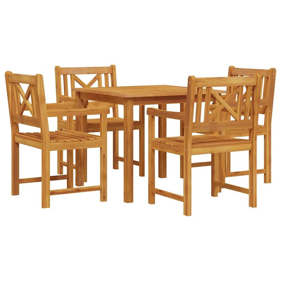 Ensemble de salle à manger pour jardin bois d'acacia massif
