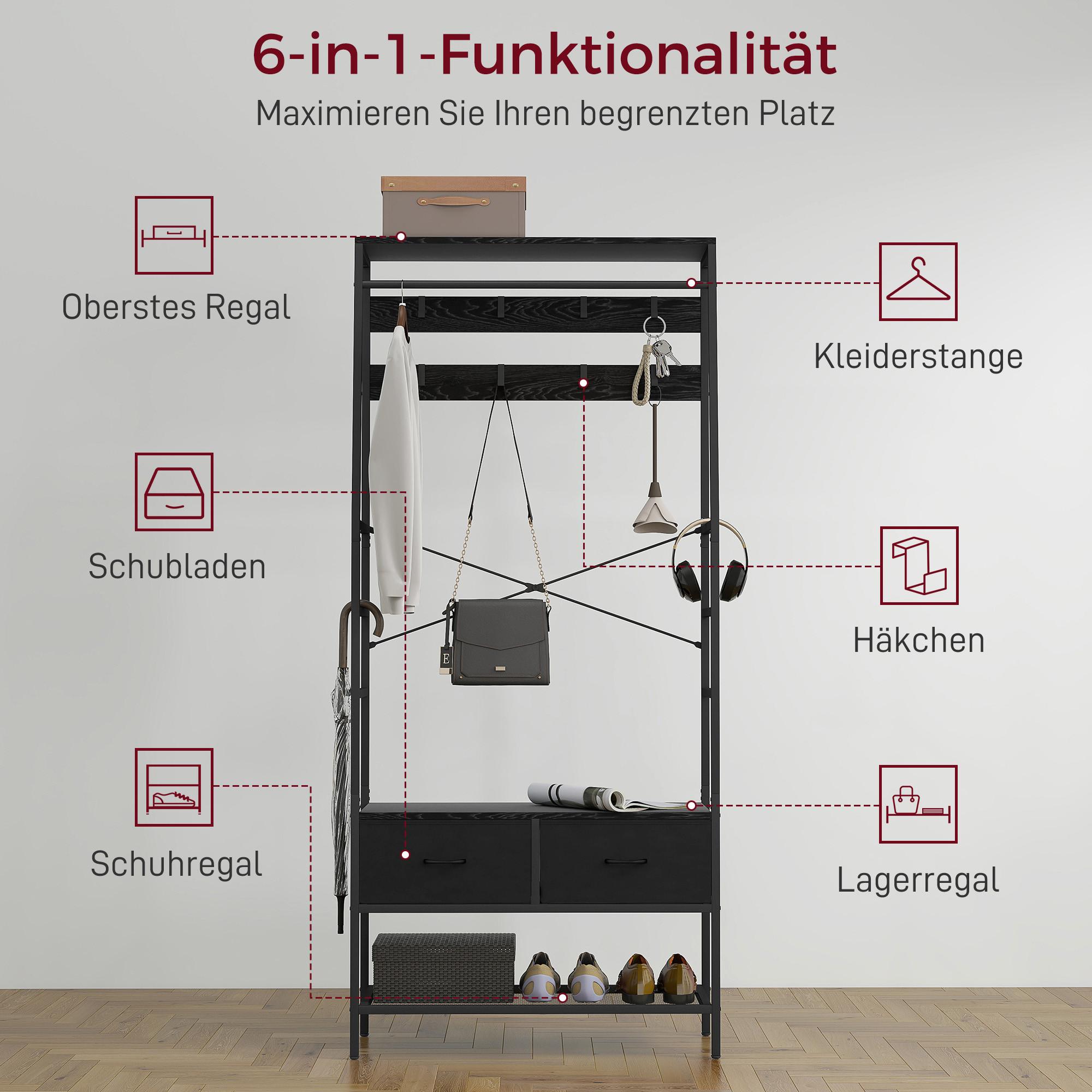 HOMCOM porte-manteau  