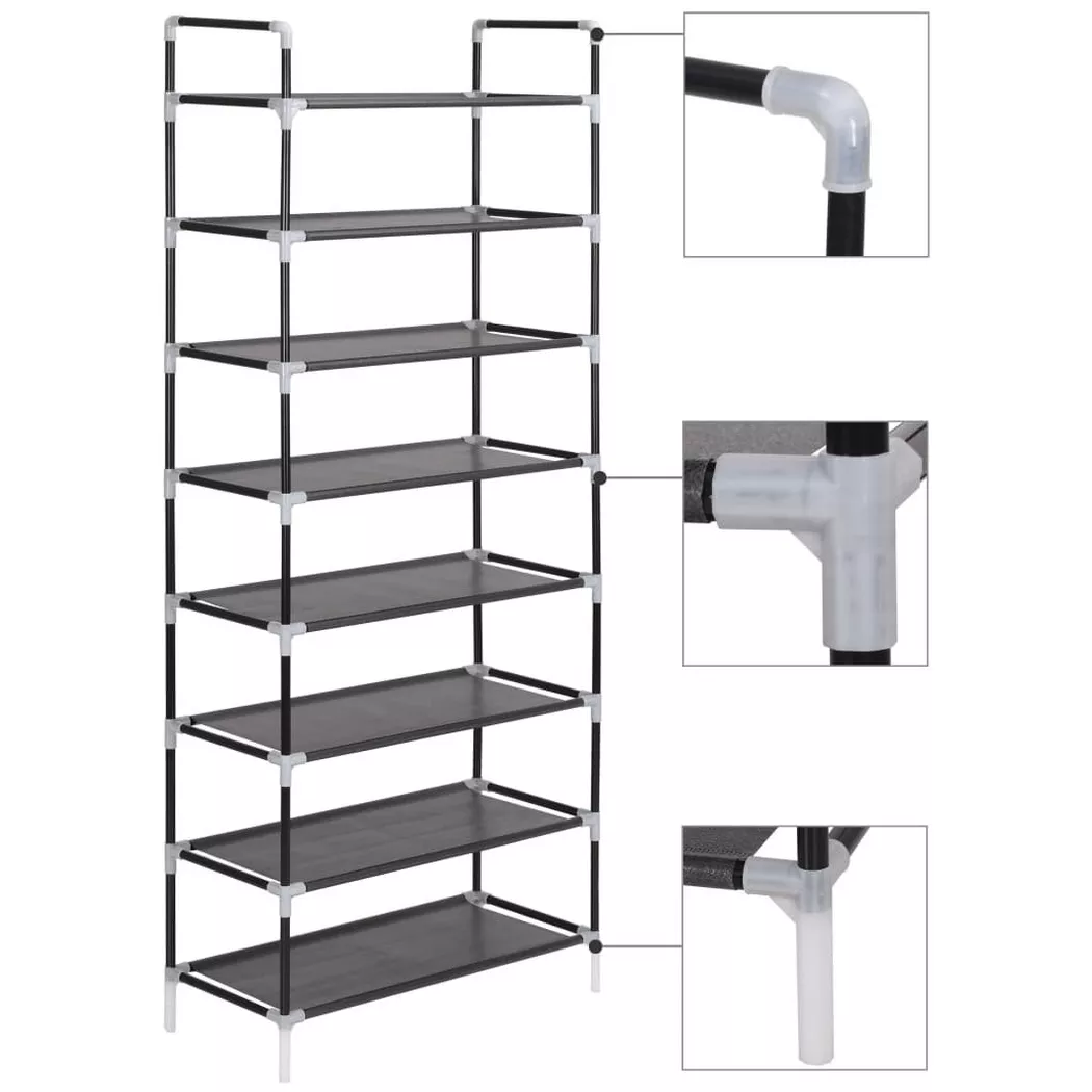 VidaXL - scarpiera Tessuto, One Size, Nero