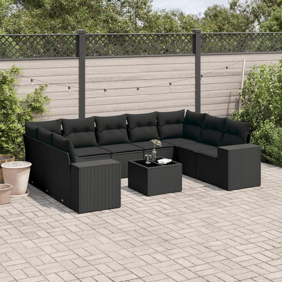 VidaXL set divano da giardino Polirattan  