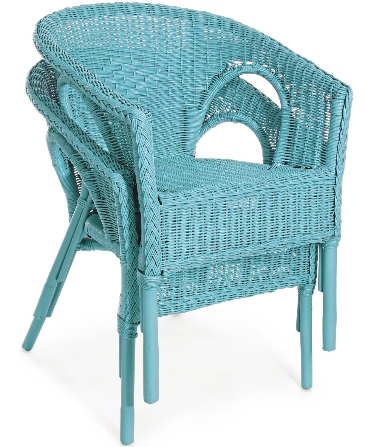 mutoni Fauteuil de jardin Alliss bleu  