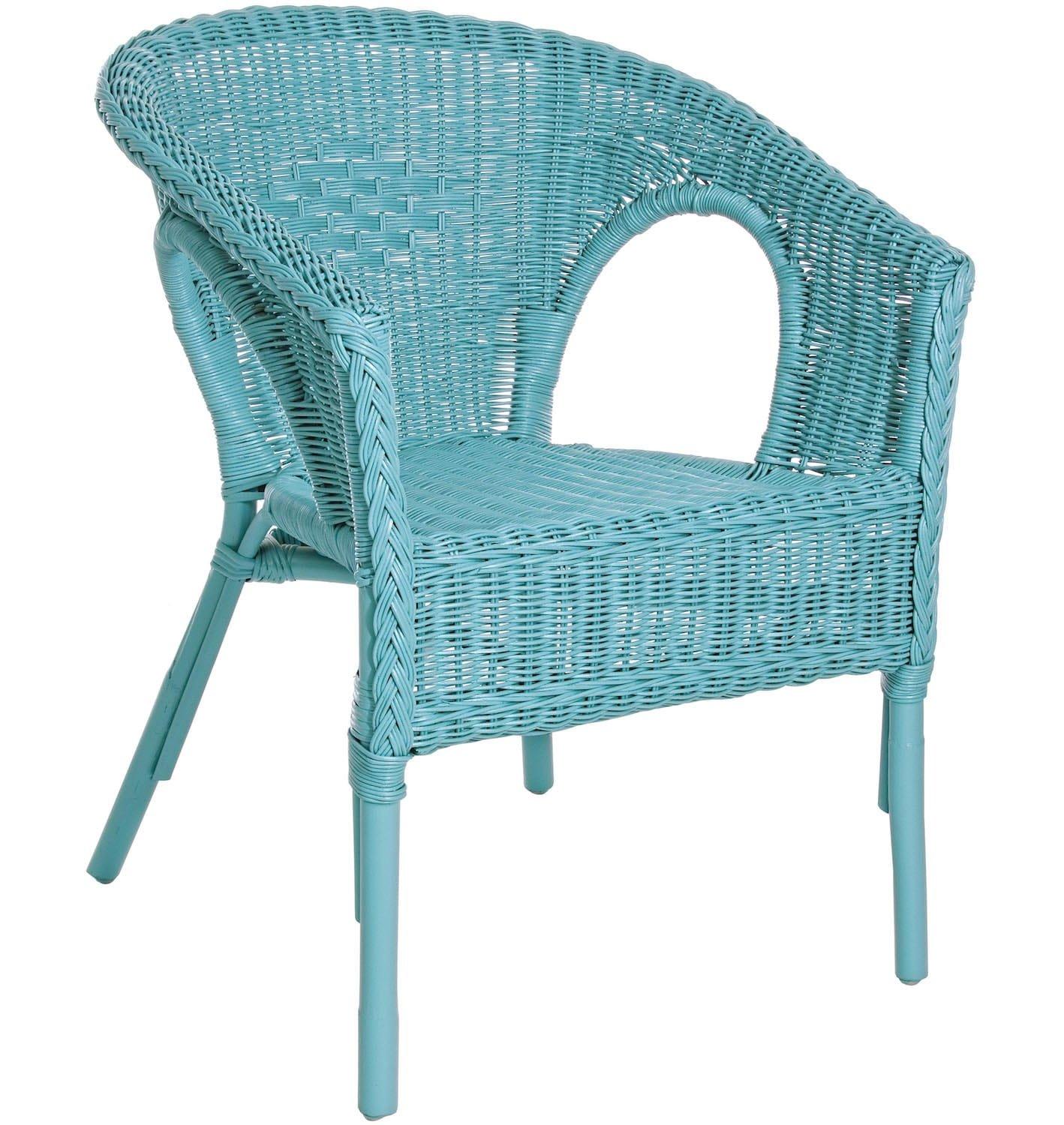 mutoni Fauteuil de jardin Alliss bleu  