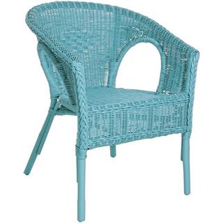 mutoni Fauteuil de jardin Alliss bleu  