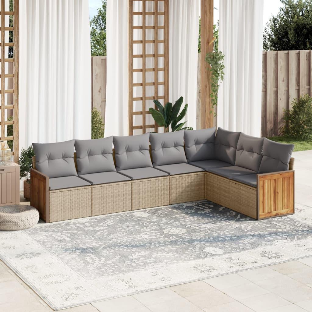 VidaXL set divano da giardino Polirattan  