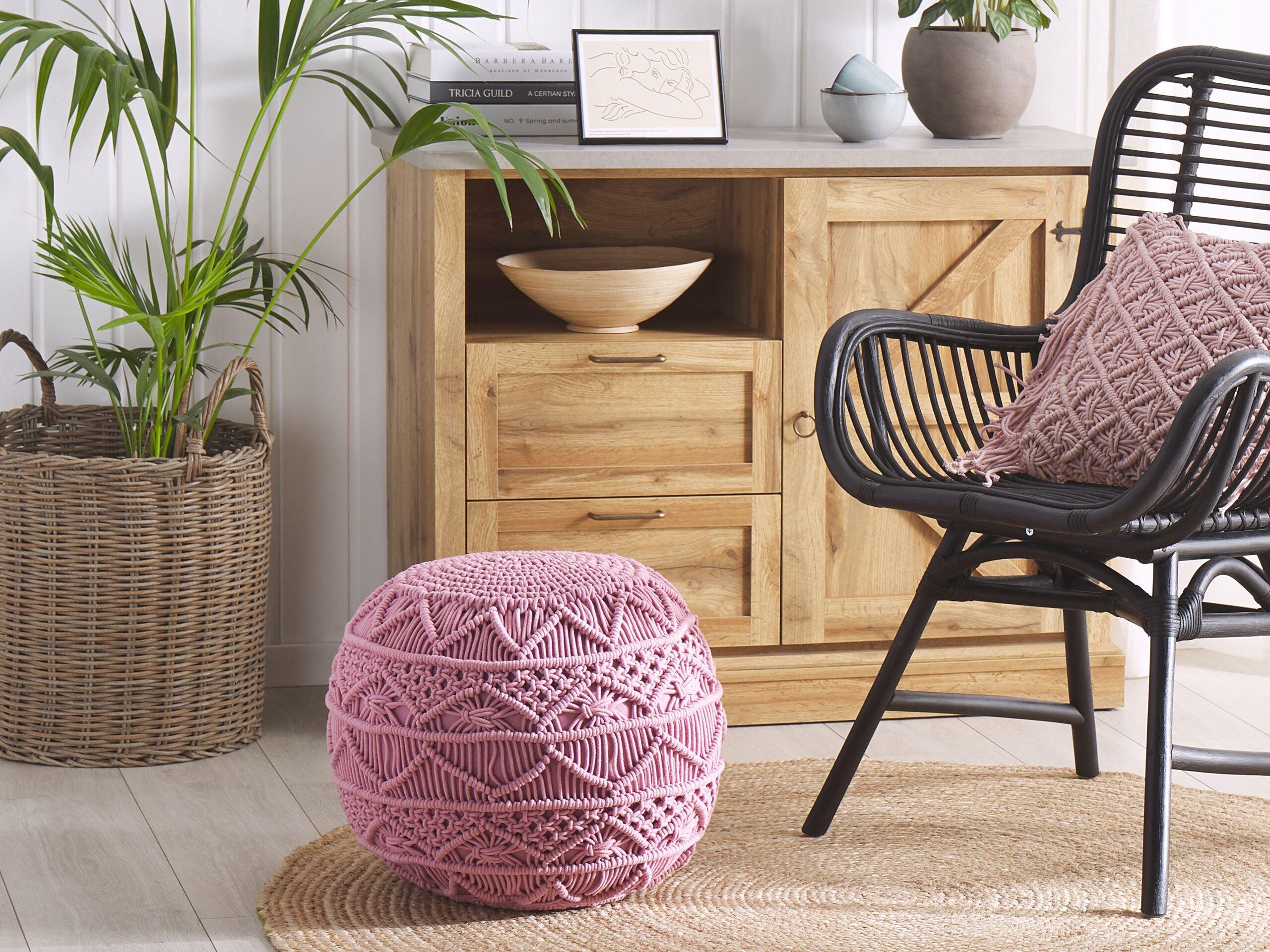 Beliani Pouf en Cotone Classico KAYSERI  