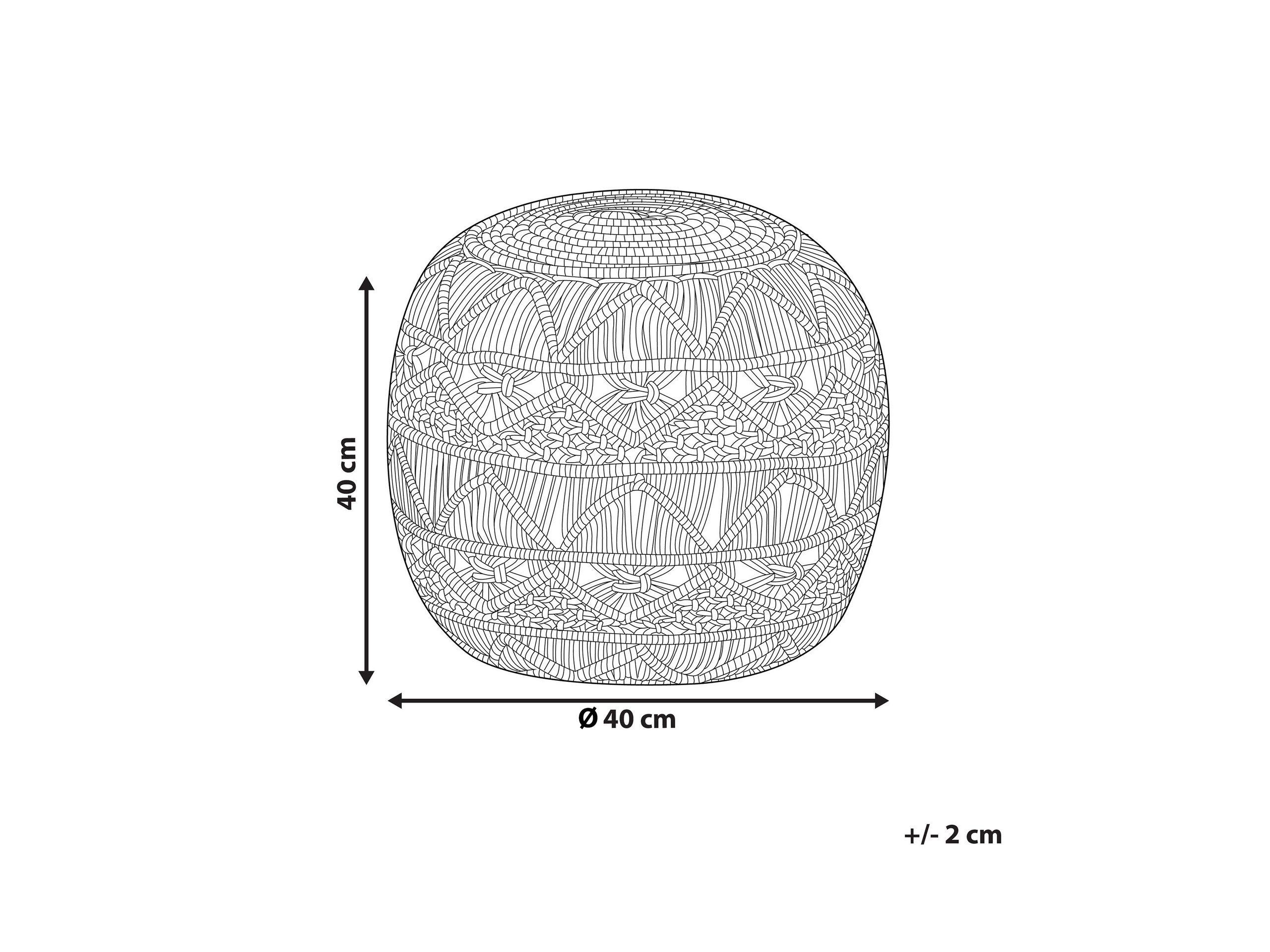 Beliani Pouf en Coton Traditionnel KAYSERI  