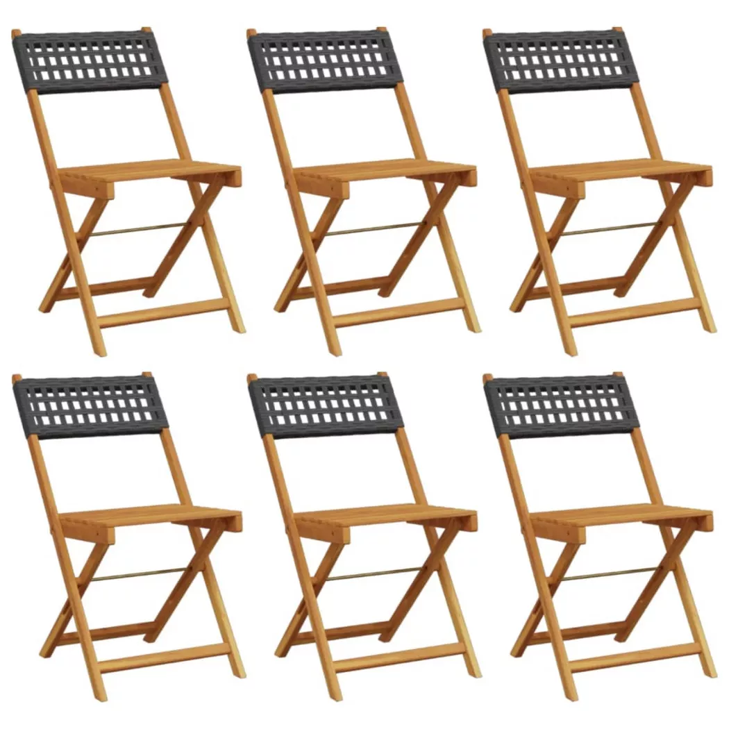 VidaXL - sedia da giardino Legno, One Size, Nero