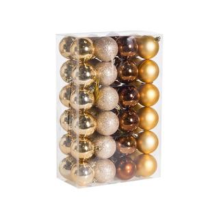 Beliani Weihnachtskugel 48er Set aus Kunststoff Klassisch KOLIMA  