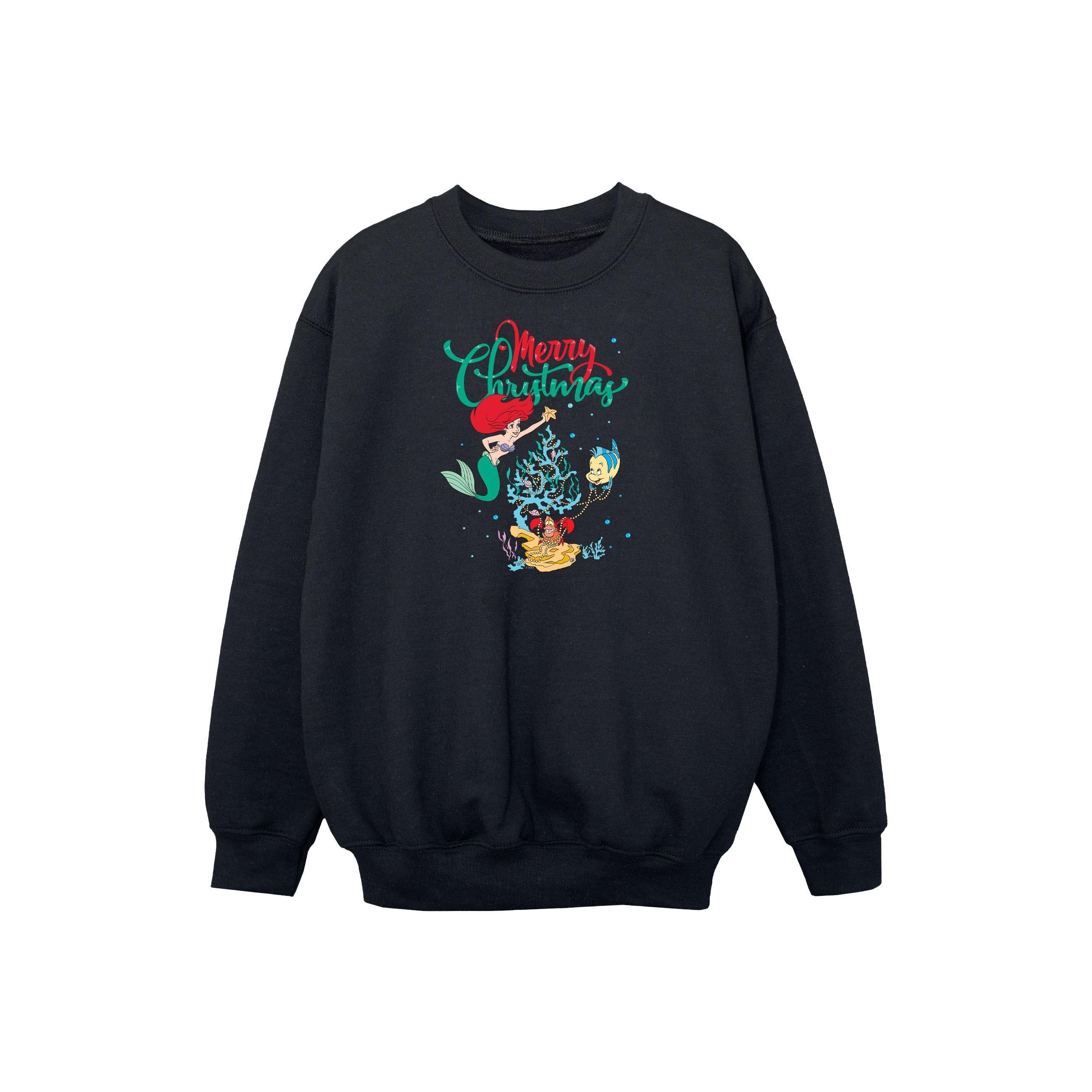 Disney  Princess Ariel Merry Christmas Sweatshirt 