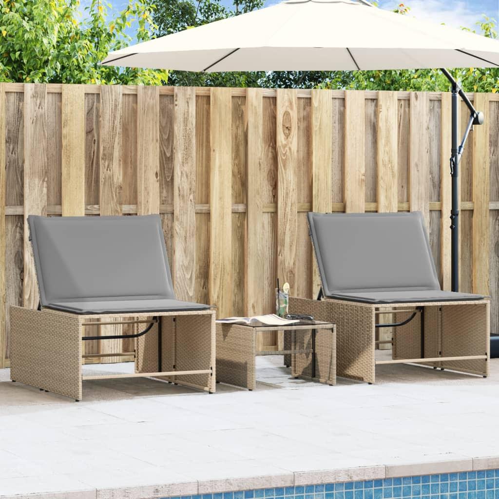VidaXL Sonnenliege poly-rattan  