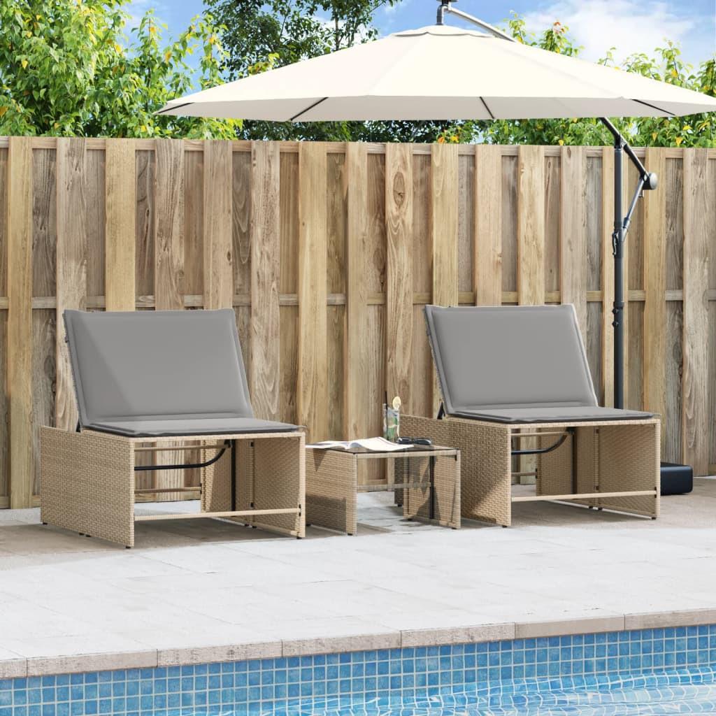 VidaXL Sonnenliege poly-rattan  