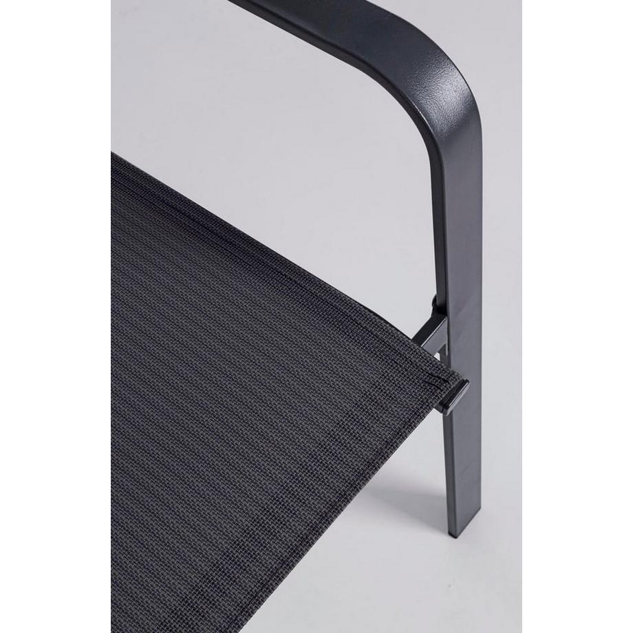 mutoni Groupe de sièges Arent anthracite (jeu de 4)  