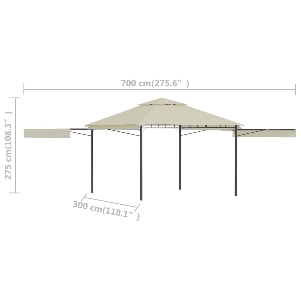 VidaXL gazebo da giardino Tessuto  