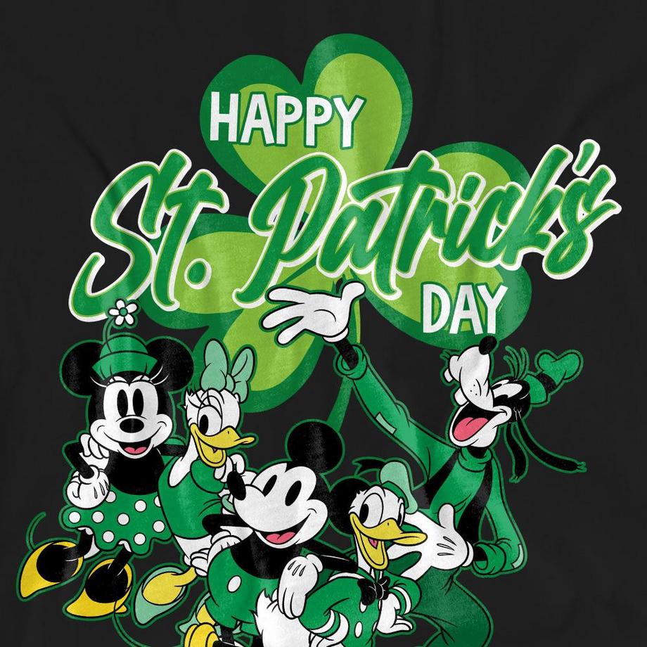 MICKEY MOUSE St Patricks Day Bedrucktes Kurzarm T-Shirt  