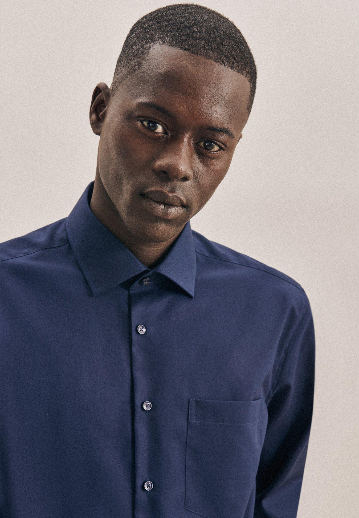 Seidensticker Business Hemd Regular Fit Langarm Uni  